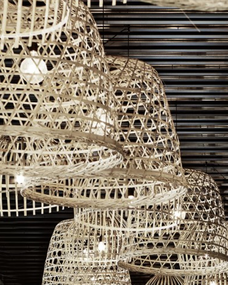 Bamboo Pendant Lamp corbeille