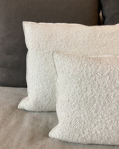 Vice Versa Off White Yeti Canvas Cushion by Maison de Vacances