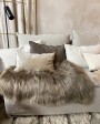 Vice Versa Off White Yeti Canvas Cushion by Maison de Vacances