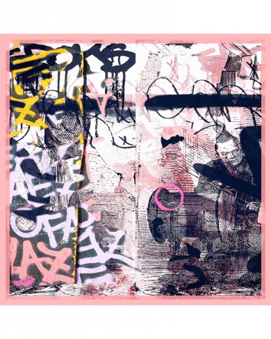 Echarpe Pink Samouraï en modal & cachemire par Isabelle Gougenheim