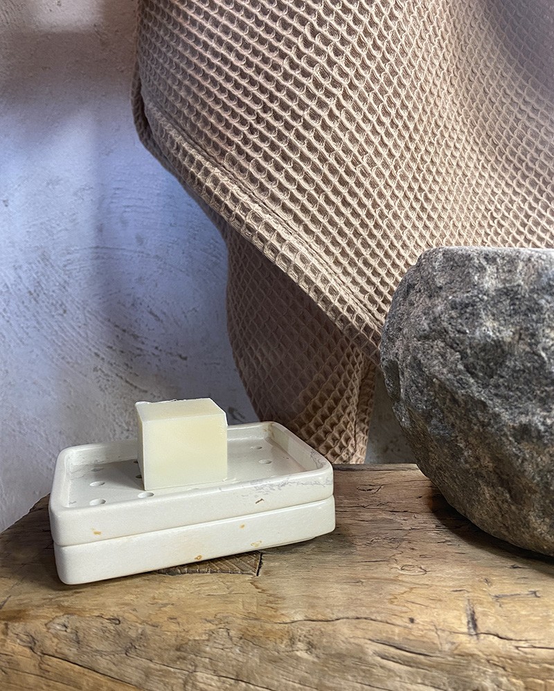 Soapstone Square Soap Dish by Mifuko La Maison Pernoise