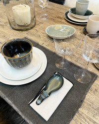 White Quartz Glazed Sandstone Tableware by Jars