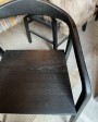 Chaise Dapur en teck noir
