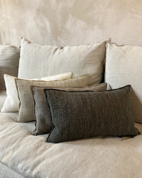 Coussin Vice Versa rectangulaire en Toile Nomade par Maison de Vacances