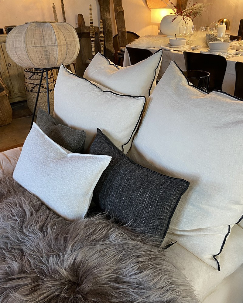 Coussin Vice Versa rectangulaire en Toile Nomade par Maison de Vacances