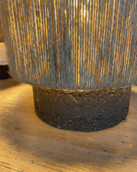 Burlap & black sandstone Kalé Table Lamp OSH by Maison de Vacances