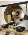 Miroir Loft en métal noir