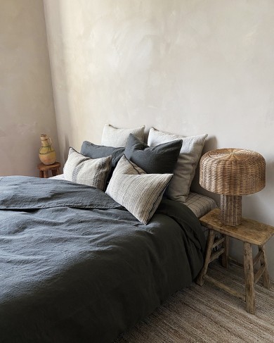 Storm bedding in washed linen by La Draperie Française