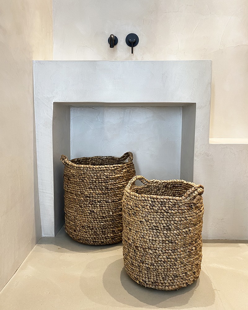 Water Hyacinth Round Basket La Maison Pernoise