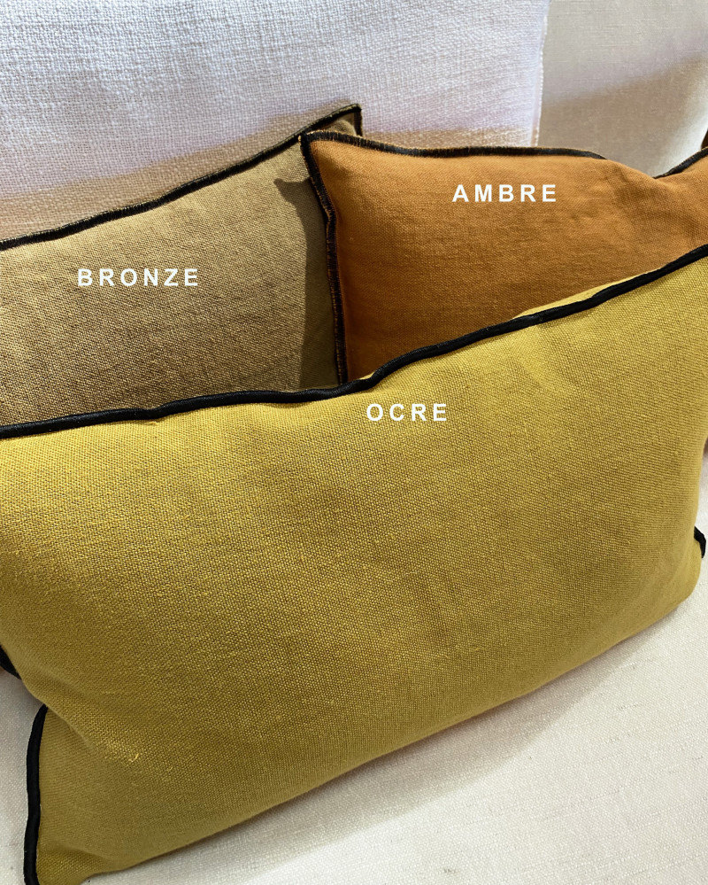 Coussin Vice Versa en Lin Stone Washed de Maison de Vacances