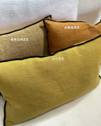 Coussin Vice Versa en Lin Stone Washed de Maison de Vacances