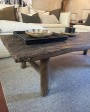 Planed & lacquered Elm Chinese Coffee Table - Unique Piece