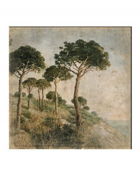 Panneau Garrigue en papier froissé