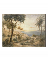 Panneau Méditerranée Landscape en papier froissé
