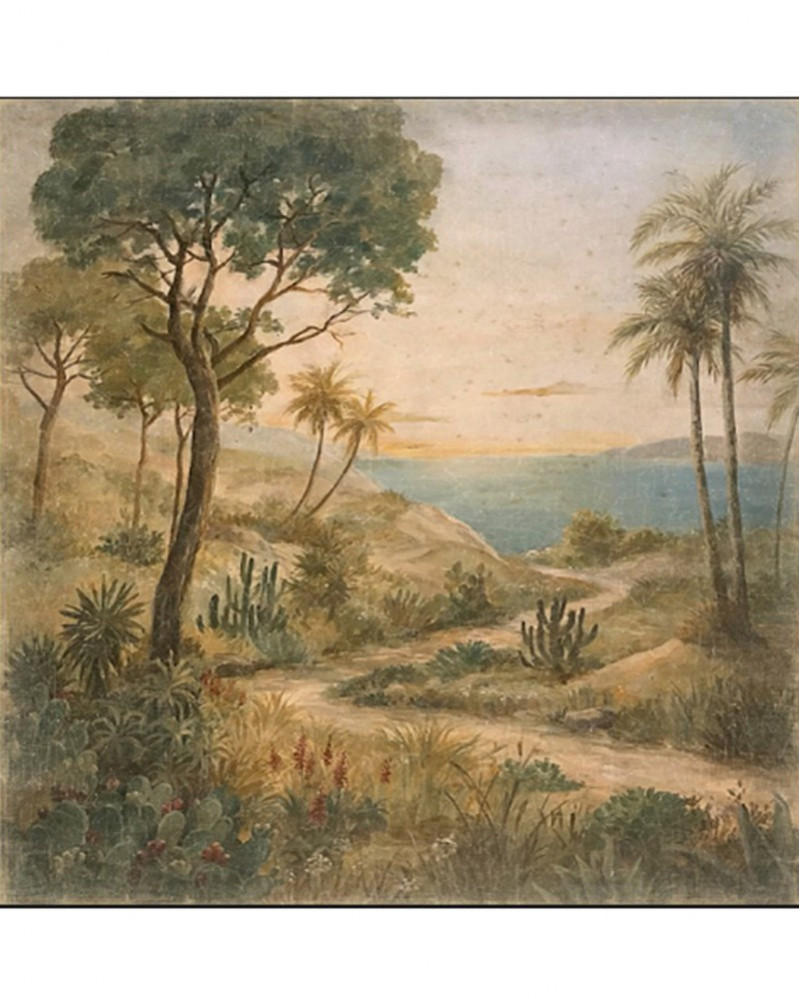 Creased paper Mediterranean Landscape