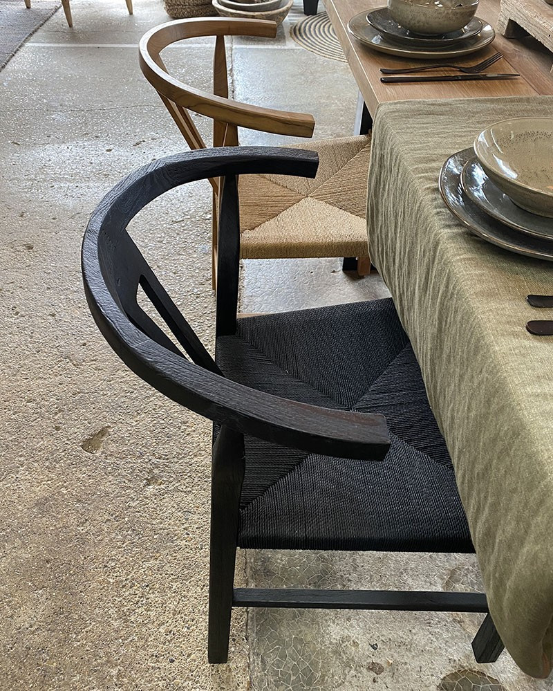 Recycled teak & Woven rope Chair ROB
