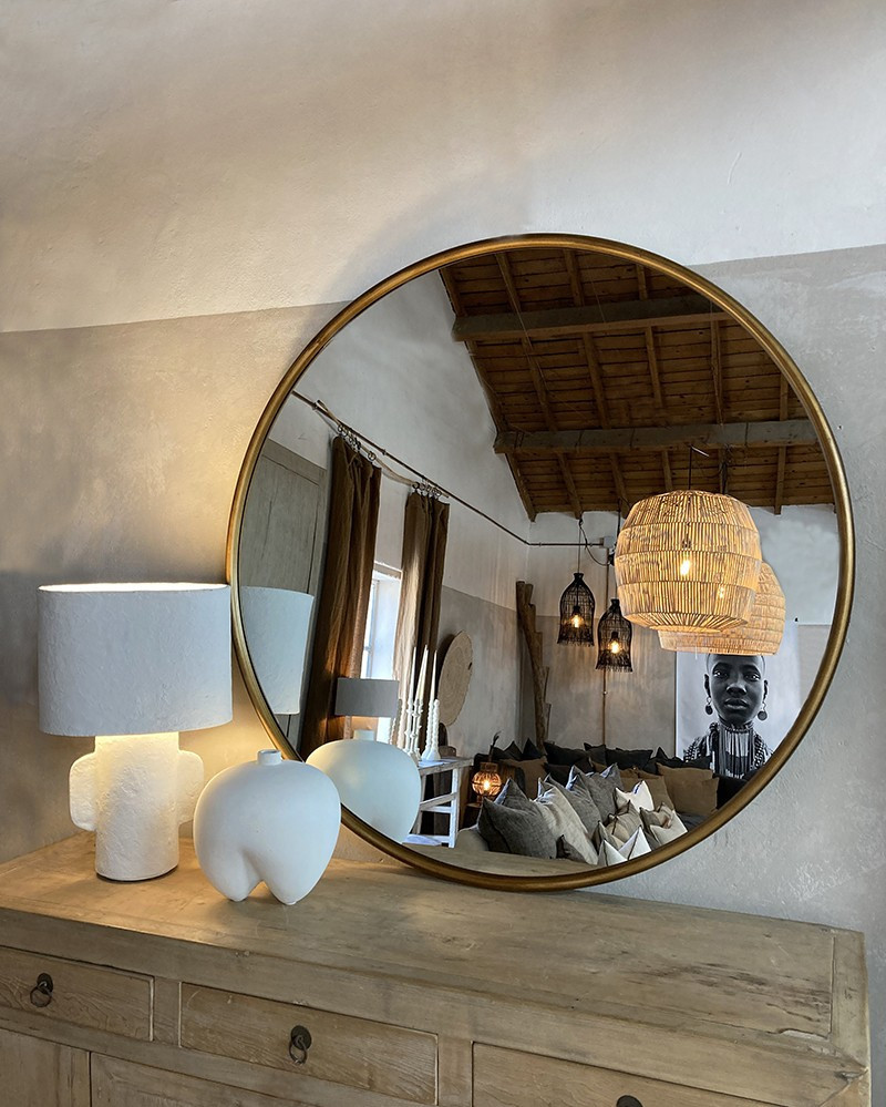 Miroir Gramdo en fer doré