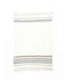 Washed linen Oyster & Ash stripe fouta by Libeco