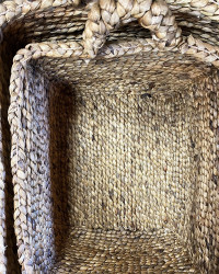 Panier Rectangle en jacinthe d'eau