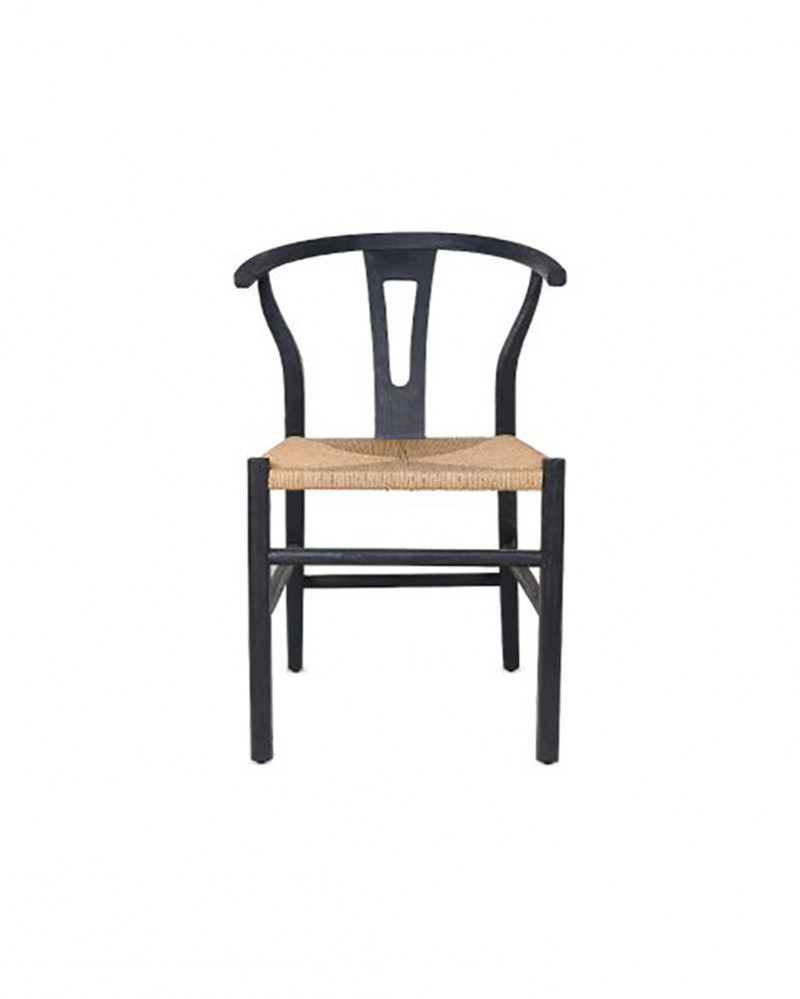 Chaise ROB en teck recyclé & corde tressée