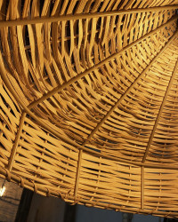 Madame pendant lamp in natural rattan
