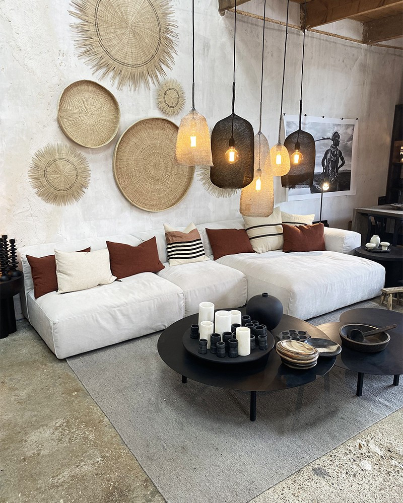 Polyester & linen Sofa Combination Edda 5pl - Modular