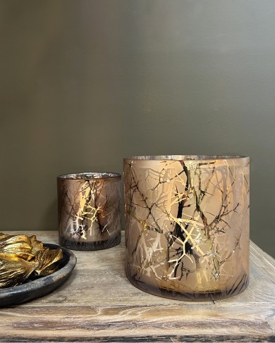 Glass Branch Candle Holder