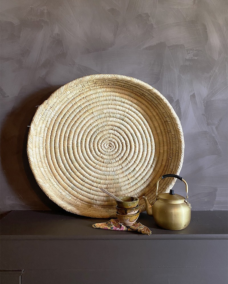 Palm fiber tray