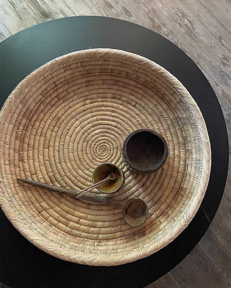 Palm fiber tray
