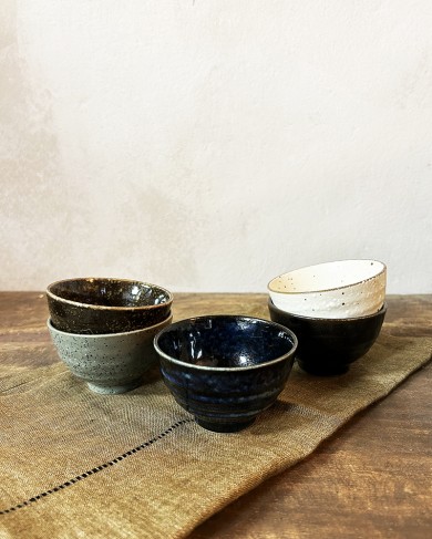 Enamelled ceramic Japanese bowls Box Set