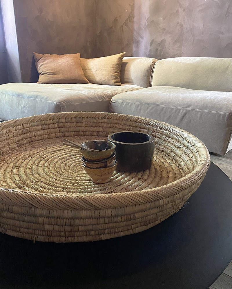 Palm fiber tray