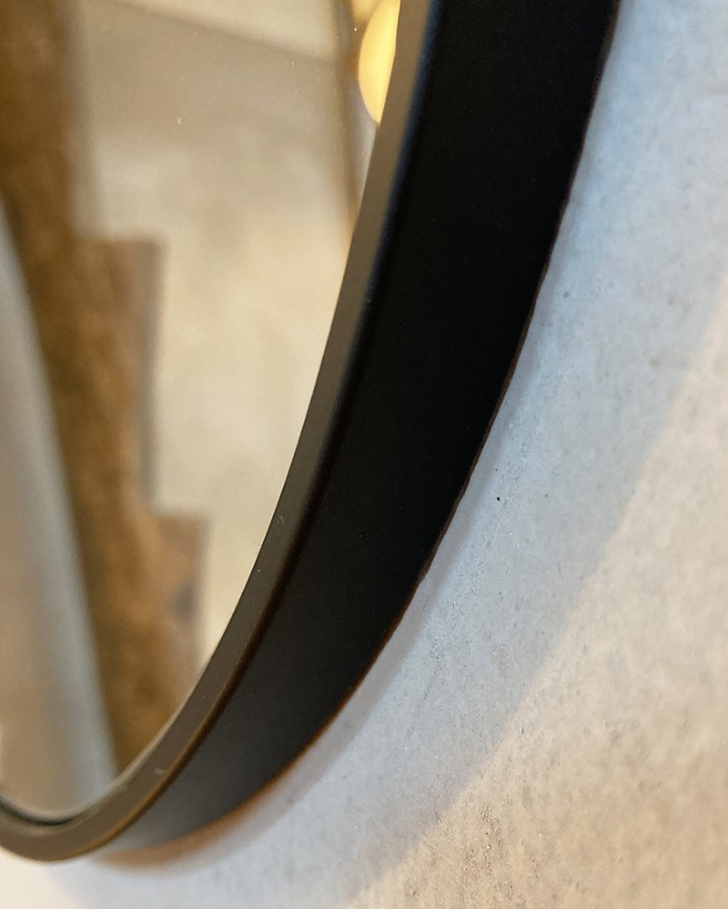 Miroir Hines en métal noir - grand modèle
