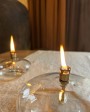 Pebble glass Candle/Oil Lamp
