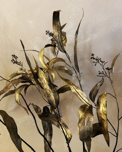 Eucalyptus gold decorative branch
