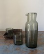 Gobelet & Carafe Vico en verre bullé fumé
