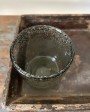 Gobelet & Carafe Vico en verre bullé fumé