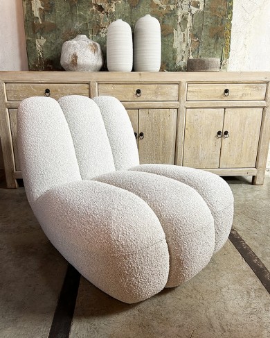 Bouclé fabric Toe Chair by 101 Copenhagen