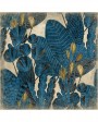 Creased paper Bleu Lagon panel