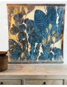 Creased paper Bleu Lagon panel