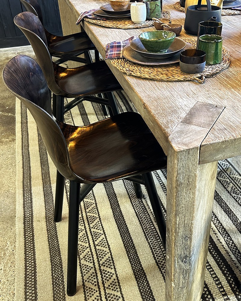 Chaise Wendela en Hêtre & Aluminium