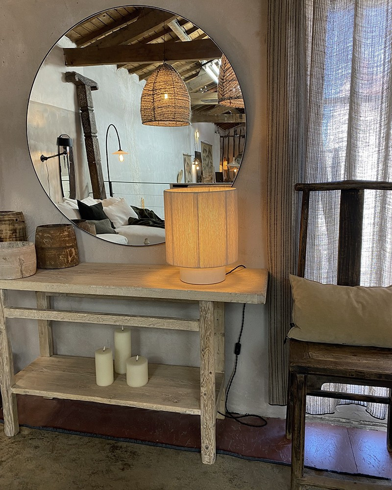 Lampe Kalé OSH laine & poudre de marbre blanc par Maison de Vacances