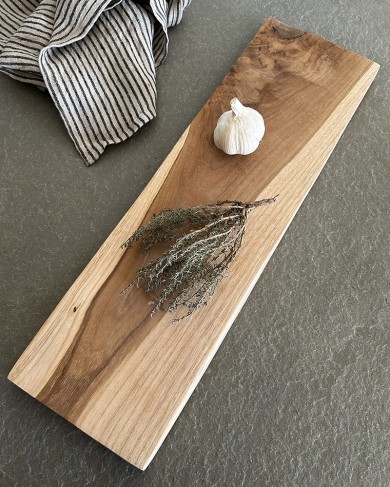 Long teak cutting board