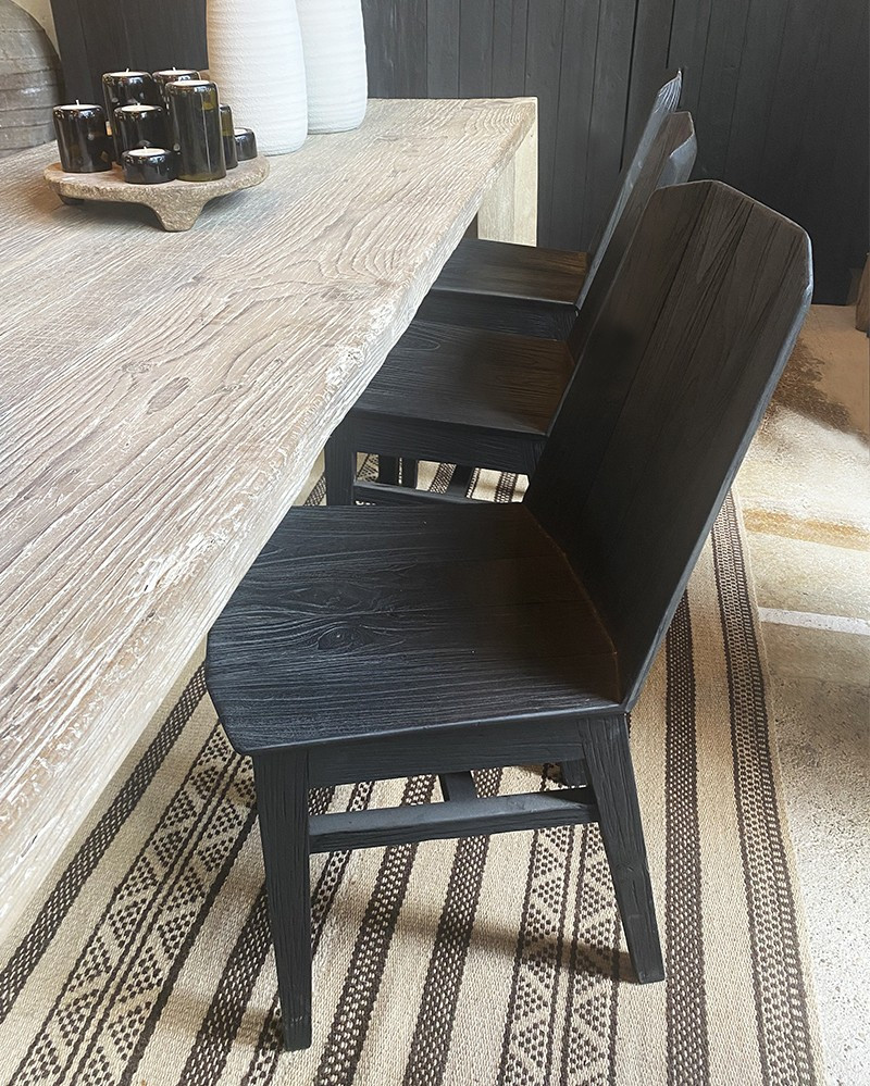 Smoked Teak Chair Alba