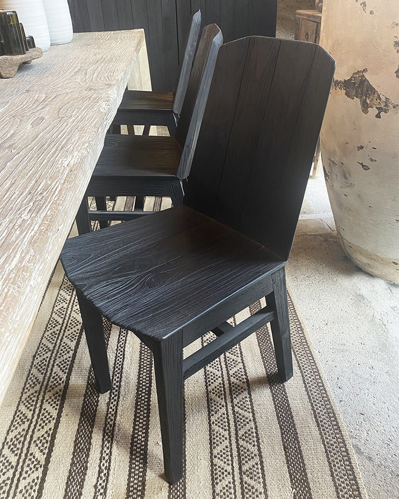 Chaise Alba en teck fumé