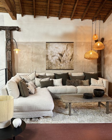 Linen natural 6PL Heaven Sofa Set 3 - MODULAR