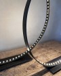 Oxidised steel Circle Wabi Sabi lamp by Maison de Vacances