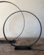 Oxidised steel Circle Wabi Sabi lamp by Maison de Vacances