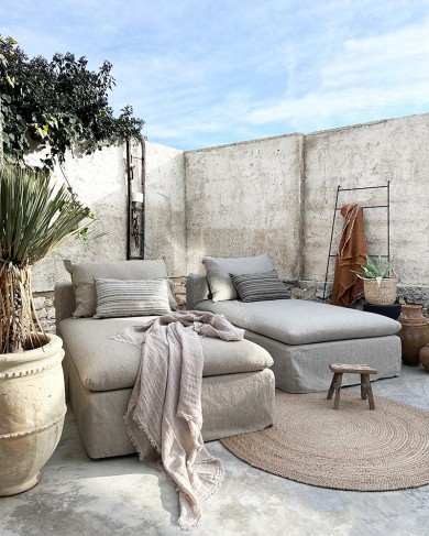 Menorca canvas outside Lounge Sofa XL - Showroom model