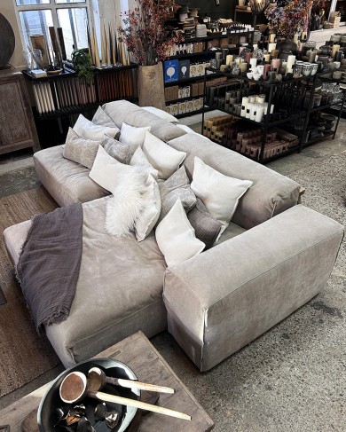 Polyester & linen Sofa Combination Edda 4PL - Showroom model