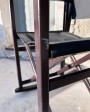 Chaise en bascule en bois & toile de coton